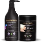 Keratinli Gri Toz Açıcı Oksidan Kremli Set (Yakmadan Evde Kolay Saç Rengi Açma) 1000Ml Kuaför Boy