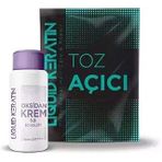 Keratinli Gri Toz Açıcı, Oksidan Kremli Set - Yakmadan Saç Rengi Boya Açıcı Set (30G,60Ml=90Gr)