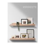 KERRESTE Ahşap Resim/çerçeve Duvar Rafı 2li Set 35x7