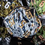 KERWELLSI Kutulu Metal DND Zar Seti, 7 Adet Mavi Yeşil Zindanlar ve Ejderhalar Zarlar, Ejderha Ölçeği Çok Yüzlü D&D Zar Seti, D ve D Zar, RPG Rol Yapan Zar D20 D12 D10 D8 D6 D4