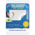 Kes Kullan Akilli Kagit - 5 Metre Beyaz, Statik Tutunma Ve Kagit Tutucu Ozellikli, Yazi Tahtasi