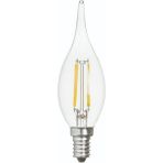 KES498 LED Flamanlı Kıvrık Bujili Ampul 4W E14 Günışığı Dekoratif LED Lamba - Gün Işığı
