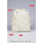 Kese Sepeti Yıkanabilir Çok Amaçlı Bez Kese Organizer - Pamuk Kumaş | - L - 30x40 cm
