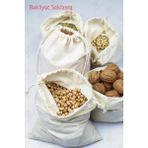 Kese Sepeti Yıkanabilir Çok Amaçlı Bez Kese Organizer - Pamuk Kumaş | - S - 20x25 cm