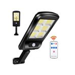 Kesene 1 Adet Hareket Sensörlü Kumandalı 3 Modlu 128 Led Solar Bahçe Sokak Lambası Güneş Enerjili Büyük Boy