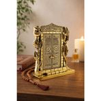 Kesene Taş İşlemeli Gold Renkli Allah & Muhammed (S.A.V) Kâbe Kapısı Figürlü Taşlı Masa Üstü Biblo 25 cm
