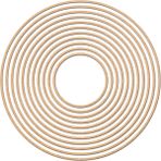 Keserler Büyük Yuvarlak Çember Ahşap Model 11'li Ham Mdf Boyanabilir Vidasız Kasnak Rüya Kapanı 4mm 40CAP