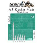 Kesim Mati A3 Ve Kretuar Seti 1 Adet 30X45 Cm Cift Tarafli Cizim Mati Kesme Madi Kesim Tablasi Kesim Altligi