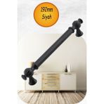 Kesir Mobilya Metal Kulp Mutfak Çekmece Dolap Dolabı Kapak Kulpları Kulbu Kulpu 192 mm Siyah 192 Cm. - Standart