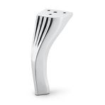 Kesit 14 Cm Gümüş Krom Renk Metal Mobilya Ayağı Ayakları Ünite Baza Koltuk Kanepe Sehpa Ayakları