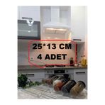 kesita Tasarım Pleksi Şeffaf 4 Adet (25*13 cm) Baharatlık Çekmece Içi Düzenleyici Organizer