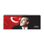 Keskin 2026-AJ-65 12 * 33,5 Spr.Haftalık Masa Ajandası-Atatürk