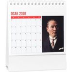 Keskin 600129-99 2026 MTK-820 Karton ÜçgenMasa Takvim ATATÜRK