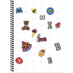 Keskin A4 Kareli Pp Kapak Fun Defter - Beyaz - 102-Beyaz - Spiralli Defter