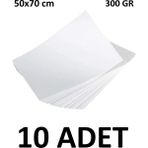 Keskin Color 10 Adet Karatis Art Dokulu 50 x 70 cm 300 gr Beyaz Resim Kağıdı