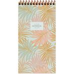 Keskin Color 10x19 cm 80 Yaprak Çizgili Karton Kapak La Plume Leaves Spiralli Not Defteri