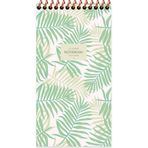 Keskin Color 10x19 cm La Plume Leaves Yeşil Çizgili Bloknot