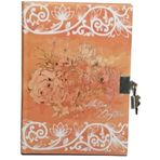 Keskin Color 120 Yaprak Kilitli ve Simli Hatıra Turuncu Defter