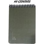 Keskin Color 14X20 cm A5 Çizgisiz 96 Yaprak Telli Sert Karton Kapak Defter The Notebook Yeşil Tek Ebat Orta Boy Spiralli Çizgisiz Not Defteri Sert A5 96 Yaprak