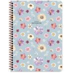 Keskin Color 16.5X22.5 Çizgili Çiçek - Mavi Defter