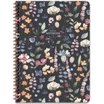Keskin Color 16.5X22.5 Çizgili Çiçek - Siyah Defter