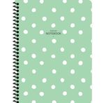 Keskin Color 16.5x22.5 Çizgili Puantiye - Yeşil Defter