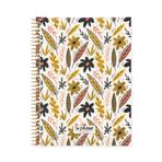 Keskin Color 16.5x22.5 cm 80 Yaprak Çizgili PP Kapak La Plume Flowers Spiralli Defter