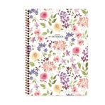 Keskin Color 16.5x22.5 cm 80 Yaprak Kareli Karton Kapak Çiçek 4 Adet Spiralli Defter