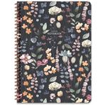 Keskin Color 16.5X22.5 Kareli Defter Çiçek - Siyah Defter