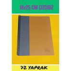 Keskin Color 18X25 cm Çizgisiz 72 Yaprak Telli Karton Kapak Defter 60 gr Beyaz Sayfa