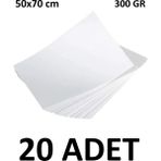 Keskin Color 20 Adet Karatis Art 300 gr Dokulu 50 x 70 cm Beyaz Resim Kağıdı