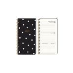 Keskin Color 2022 Haftalık Cep Ajandası Spiralli 8x16 Cm Siyah Puantiye