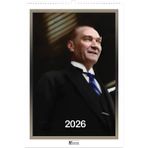 Keskin Color 2026-31*43 12 Yapraklı Atatürk Duvar Takvimi Karton Malzeme ile 31x43 cm - Beyaz