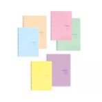 Keskin Color 327751-99 Pp Kapak Spiralli Pastel 17x24 cm 80 Yaprak Çizgili 6'lı Not Defteri