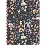Keskin Color 385341-99 Karton Kapak Spiralli Çiçek 16.5x22.5 cm 80 Yaprak Çizgili Not Defteri