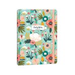 Keskin Color 410260-99 A5 80 Yaprak Çizgili Sert Kapak Ciltli Daily Notes Flowers Yeşil Not Defteri