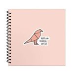 Keskin Color 500551-99 Stickerlı Spiral Sert Kapak Hisli Şeyler 16x15 cm 50 Yaprak Çizgili 6'lı Not Defteri