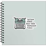Keskin Color 500552-99 Stickerlı Spiralli Sert Kapak Hisli Şeyler 16x15 cm 50 Yaprak Çizgili 6'lı Not Defteri