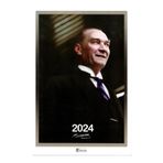 Keskin Color 810520-99 31x43 cm 2024 Atatürk 12 Yaprak Spiralli Duvar Takvimi