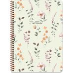 Keskin Color A4 Çizgili Defter Çiçek - Krem