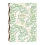 Keskin Color A4 Çizgili La Plume Leaves - Yeşil Defter