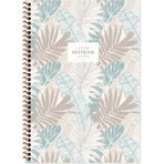 Keskin Color A4 Kareli La Plume Leaves Mavi Defter