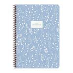 Keskin Color A4 Kareli Pastel Flora Mavi Defter