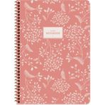 Keskin Color A4 Kareli Pastel Flora Turuncu Defter