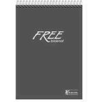 Keskin Color A5 (14X20 Cm) 80 Yaprak Çizgisiz Plastik Kapak Telli Üstten Açılır Defter Gri Tek Ebat Orta Boy Spiralli Çizgisiz Not Defteri Yumuşak A5 80 Yaprak