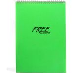 Keskin Color A5 (14X20 Cm) 80 Yaprak Çizgisiz Plastik Kapak Telli Üstten Açılır Defter Yeşil Tek Ebat Orta Boy Spiralli Çizgisiz Not Defteri Yumuşak A5 80 Yaprak
