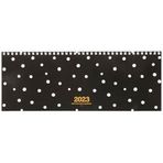 Keskin Color AJ-65 Siyah Puantiye 12x33.5 2023 Haftalık Masa Ajandası