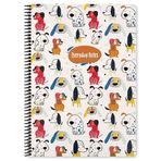 Keskin Color Animal Friend Köpekler Spiralli Karton Kapak 100 Yaprak A4 Çizgili Defter