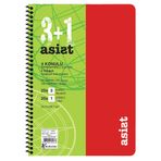 Keskin Color Asist 3+1 100 Yp PP Kapak Defter