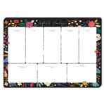 Keskin Color Blok Siyah Çiçek 17x24 Haftalık Planner